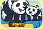 Illustration shows a panda mother and her baby